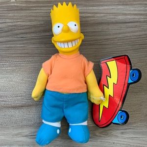 Vintage Bart Simpson Doll 1990 Matt Groening Cartoon Simpsons Burger King Toy